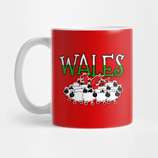 St David's Day Welsh Dragon Sheep Wales Funny Mug